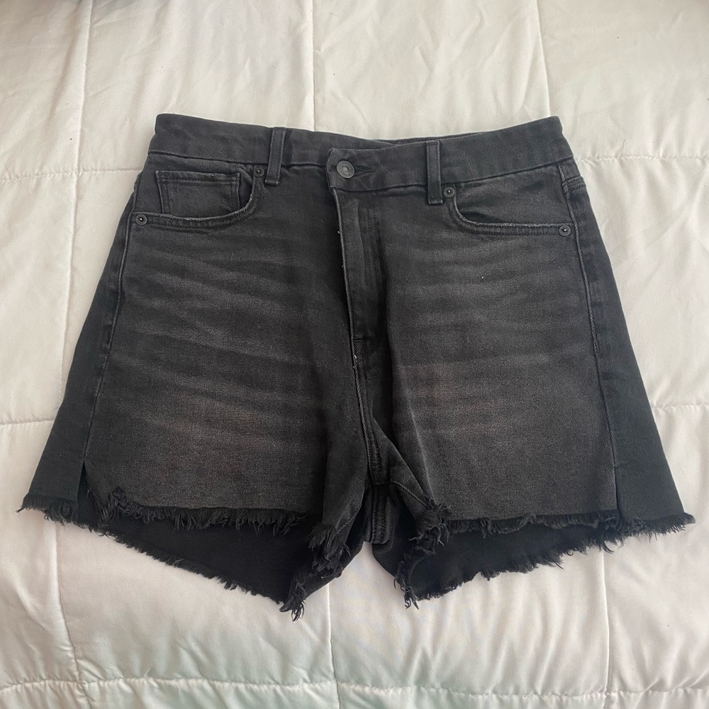 American Eagle black denim jean shorts - stretch